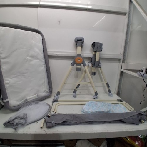 MEICHYUN ADJUSTABLE ROCKING BABY BASSINET BEDSIDE SLEEPER WITH MUSICAL TOYS WHEELS AND MOSQUITO NET COVER - 33LB CAP - 0M TO 5M - GREY (MODEL: ‎R003) image 2