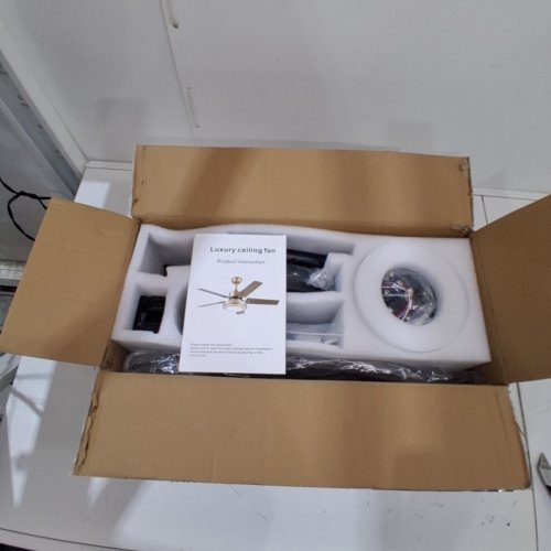 MULIANBOX 3-BLADE MODERN CEILING FAN, NO LIGHT WITH REMOTE CONTROL - 40" - BLACK image 2
