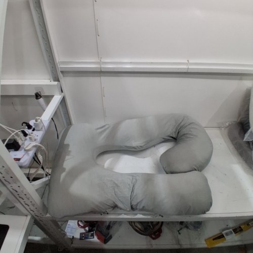 MOMCOZY U-SHAPED PREGNANCY PILLOW FOR SLEEPING - GREY image 2