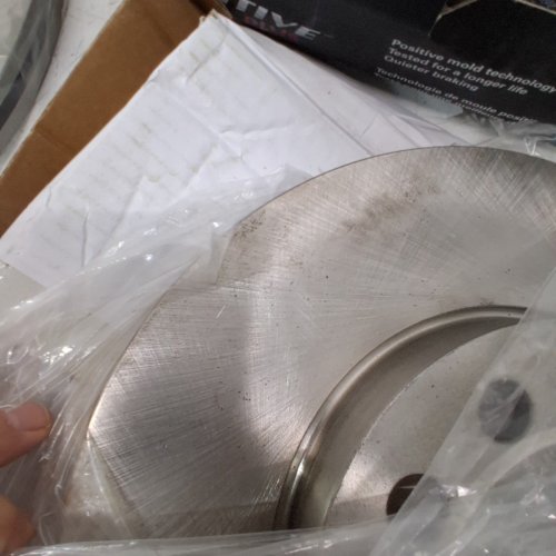 CMX FRONT DISC BRAKE ROTORS AND POSITIVE PLUS BRAKE PADS - FITMENT FOR VOLKSWAGEN AND AUDI MODELS - SILVER (MODEL: 8-980456 - PPF-D1107) image 4