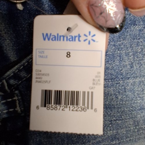 JEANIOLOGIE DENIM OVERALL DRESS- SIZE 8 - BLUE image 3