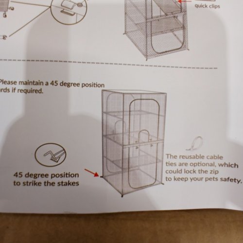 CAT HOUSE OUTDOOR CLIMBING CATIO CAT ENCLOSURES - 70.9" X 31.5" X 31.5" - GREY image 3
