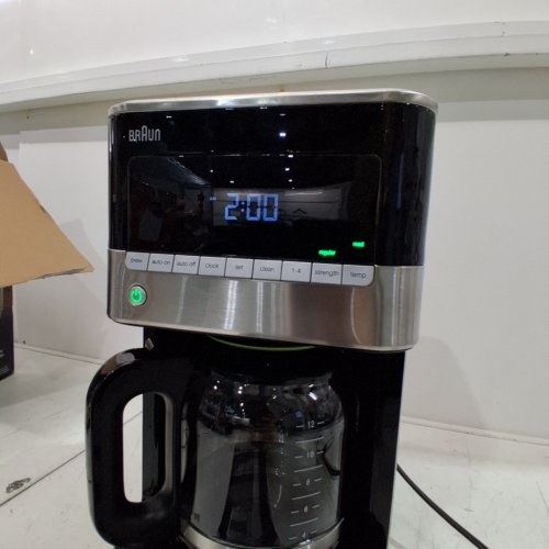 BRAUN BREWSENSE 12-CUP DRIP COFFEE MAKER - BLACK/SILVER (MODEL: KF7150BK) image 2