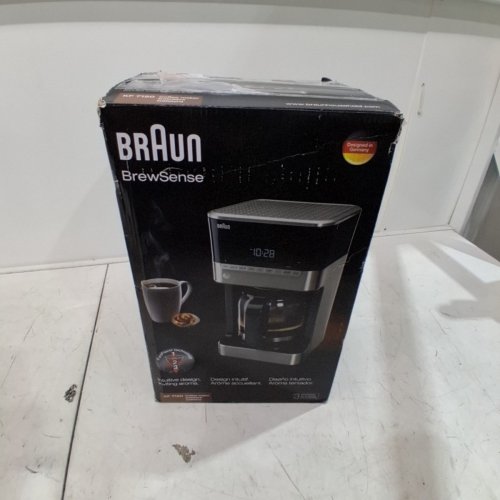 BRAUN BREWSENSE 12-CUP DRIP COFFEE MAKER - BLACK/SILVER (MODEL: KF7150BK) image 7