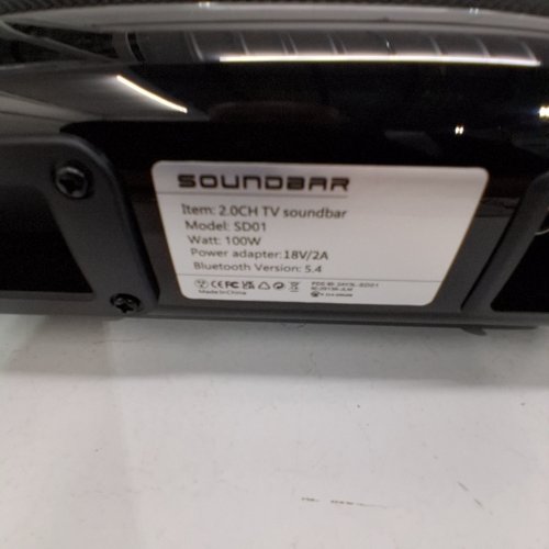 DUAL CHANNEL TV SOUNDBARS WITH REMOTE, BLUETOOTH, AND VERTICAL STANDS - 100W - BLACK (MODEL: SD01) image 4