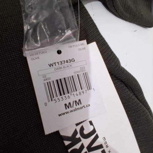 MEN'S DARK BLACK POLO SHIRT - MEDIUM - GREENISH GREY (STYLE: WT13743G) image 2