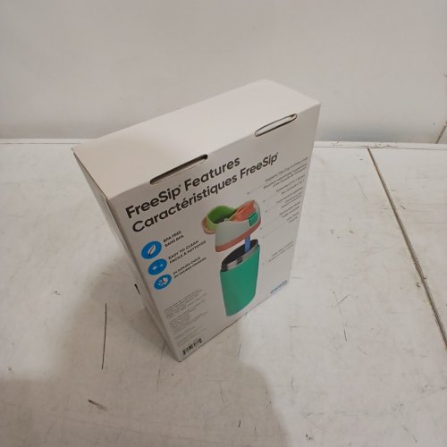 2PK OWALA FREESIP STAINLESS STEEL WATER BOTTLES WITH STRAWS - 16 OZ - ORANGE/BLUE/GREEN (MODEL: 2856617) image 3