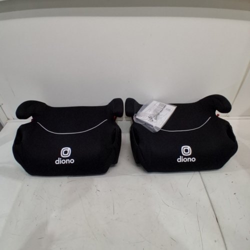 2PK DIONO SOLANA NO LATCH BACKLESS BOOSTER CAR SEATS WITH CUPHOLDERS AND REMOVABLE WASHABLE COVERS - FOR KIDS 40-120LBS - CHARCOAL BLACK (MODEL: 32060-NA-01) image 2