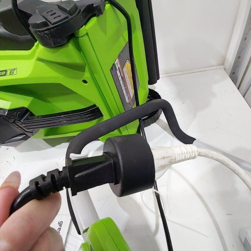 GREENWORKS CORDED ELECTRIC LAWN MOWER - 14" - 9AMP - BLACK/GREEN (MODEL : LMA123) image 2