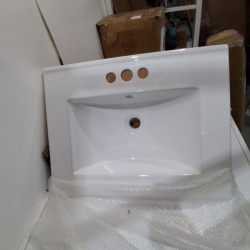 VANITY REPLACEMENT SINK TOP -24" X 18.5" - WHITE image 4