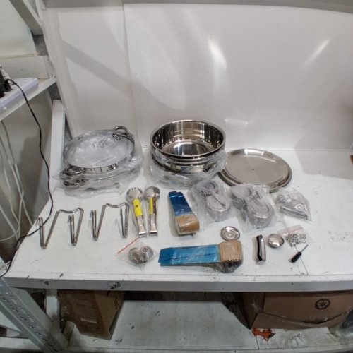 4PK ROUND STAINLESS STEEL CHAFING BUFFET DISH SET - 6QT - SILVER (MODEL: JZYYXCL5LGG4) image 2
