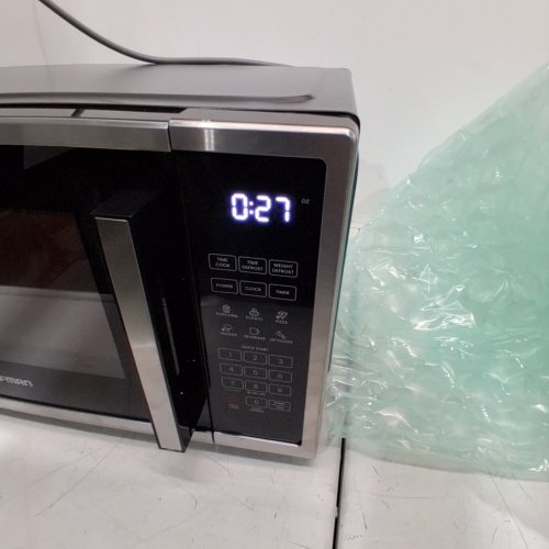 CHEFMAN 10 POWER LEVELS ECO MODE CHILD SAFETY LOCK COUNTERTOP MICROWAVE - 1000W - 1.1 CU.FT - STAINLESS STEEL - (MODEL:RJ55-SS-11-CK-CA) image 2