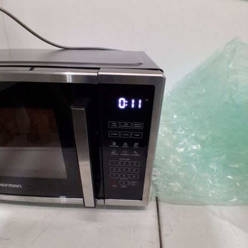 CHEFMAN 10 POWER LEVELS ECO MODE CHILD SAFETY LOCK COUNTERTOP MICROWAVE - 1000W - 1.1 CU.FT - STAINLESS STEEL - (MODEL:RJ55-SS-11-CK-CA) image 3