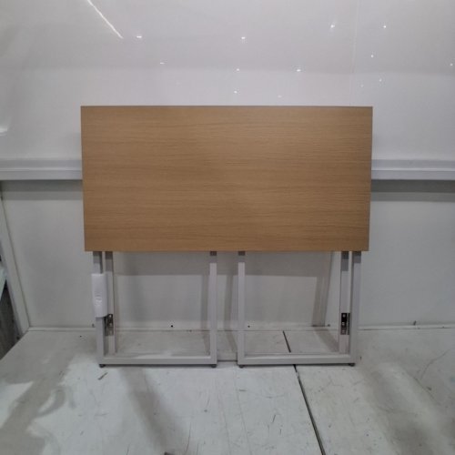 ALAWOODER PORTABLE FOLDING DESK - 30" - BEIGE/WHITE image 4