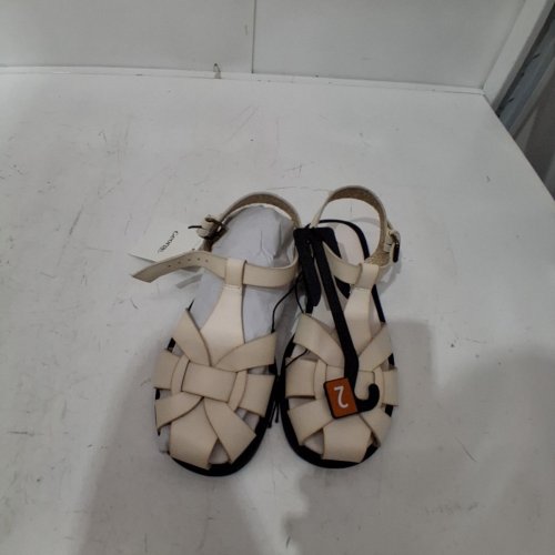 GIRL'S GEORGE FISHERMAN SANDALS - 2 - WHITE image 2