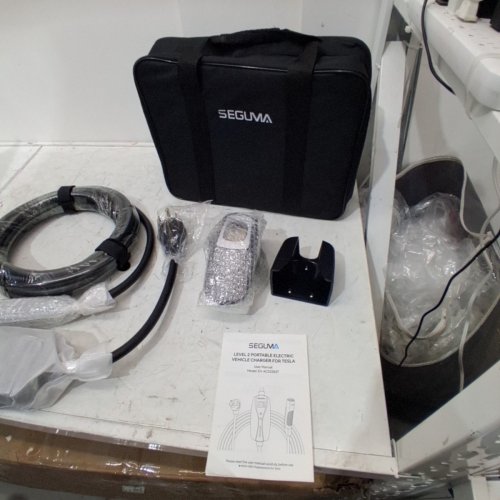 SEGUMA PORTABLE ELECTRIC VEHICLE EV CHARGER FOR TESLA - LEVEL 2 - 240 V -32A MAX - 7.68KW MAX - 25FT - NEMA 14-50 PLUG - BLACK (MODEL: EV-ACS3202T) image 5