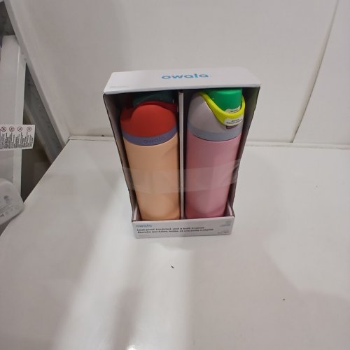 2PK OWALA STAINLESS STEEL WATER BOTTLES - 24OZ - PINK/PEACH (MODEL: 1965314) image 4