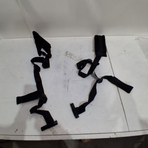 COZY FEEL ADJUSTABLE BONDAGE WRIST & THIGH RESTRAINT STRAPS - BLACK image 2