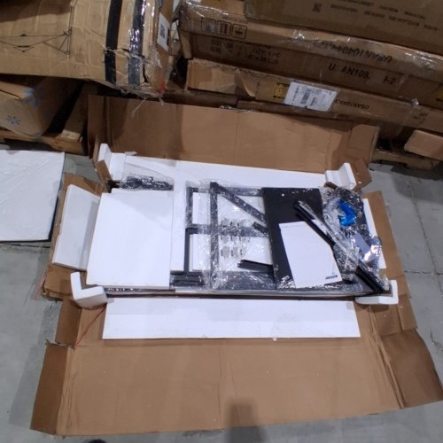 COMPUTER DESK FOR BEDROOM / LIVING ROOM WITH SHELVES AND 3 DRAWERS - 47" X 29" - BLACK (MODEL:AJ-DJ504743_2) image 3
