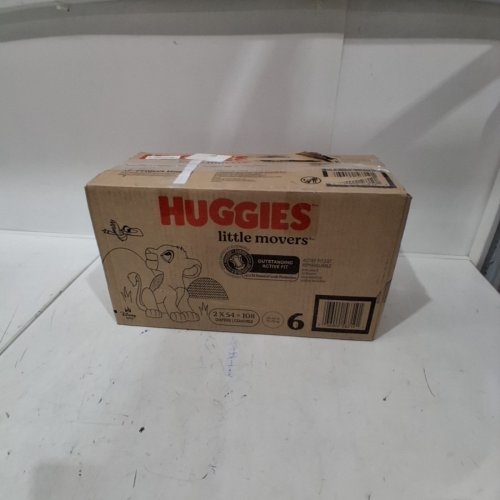 97PK HUGGIES LITTLE MOVERS CURVED CONTOURED STRETCHY ACTIVE FIT BABY DIAPERS- 108 TOTAL - SIZE 6 image 4