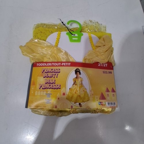2PC TODDLERS PALAMON BEAUTY PRINCESS BELLE COSTUME DRESS - 2T - YELLOW image 2