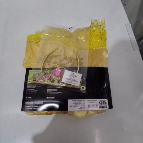 2PC TODDLERS PALAMON BEAUTY PRINCESS BELLE COSTUME DRESS - 2T - YELLOW image 3