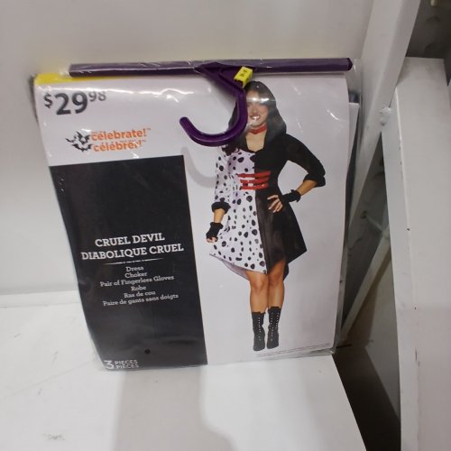 3PC WOMEN'S WAY TO CELEBRATE CRUEL DEVIL COSTUME SET - LARGE (12-14) - BLACK/WHITE/RED image 2
