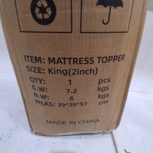 SAKURAHOME 2" GEL SWIRL CERTIPUR-US MEMORY FOAM TOPPER - KING (MODEL: B0DNXZGSDC) image 3
