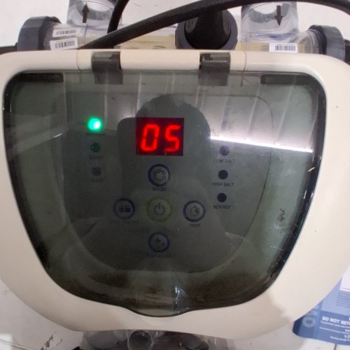 INTEX QS1200 KRYSTAL CLEAR DIGITAL SALTWATER SYSTEM WITH E.C.O. FOR ABOVE GROUND POOLS UP TO 15,000GAL. - 110V-120V- REQUIRES 700-3200GPH FILTER - GREY/WHITE (MODEL: 26669EG/ECO6110) image 2