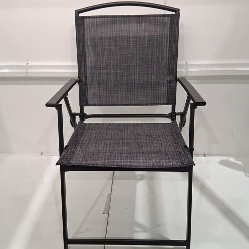 MAINSTAYS PADDED FOLDING CHAIR, LAWN/BEACH CHAIR, 25" X 35.8" - GREY image 3