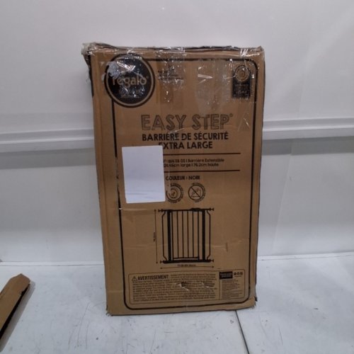 REGALO EASY STEP EXTRA WIDE METAL SAFETY GATE - 30" X 29" - 49" - BLACK (MODEL: 1164EB) image 3