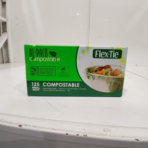 125PK AL-PACK COMPOSTABLE FLEX-TIE FOOD WASTE BAGS - SMALL (10L) image 2