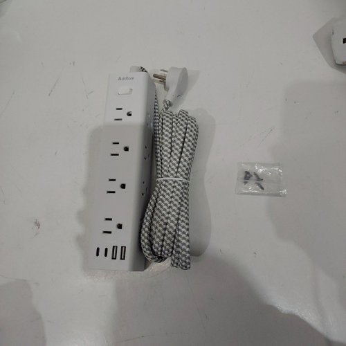 ADDTAM SURGE PROTECTOR POWER STRIP CHARGING STATION - 5FT - WHITE (MODEL: AD12W3UC2AL) image 3