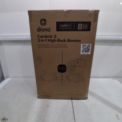DIONO CAMBRIA 2 HIGH BACK AND BACKLESS BOOSTER SEAT - 40-120LBS - BLACK (MODEL: 31210-NA-01) image 6