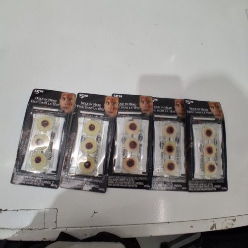 5PK FUN WORLD BLOODY HOLE IN HEAD PROSTHETIC KIT image 2