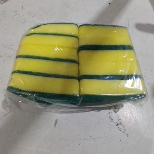 10PK KITCHEN SCRUB SPONGE - YELLOW / GREEN image 2