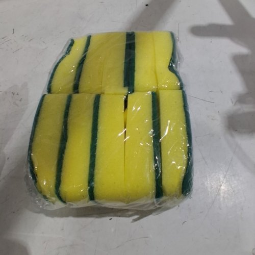 10PK KITCHEN SCRUB SPONGE - YELLOW / GREEN image 3