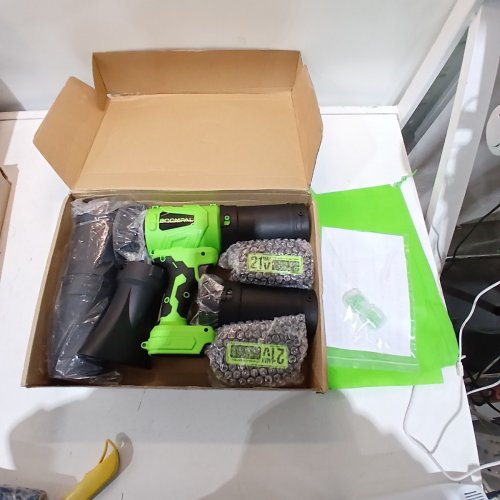 BOOMPAL CORDLESS HANDHELD LEAF BLOWER - 20V - GREEN/BLACK (MODEL: S39-1) image 2