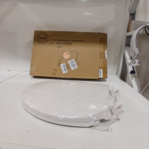 GARVEE ELONGATED SOFT CLOSE EASY CLEAN PLASTIC TOILET SEAT - 19" - WHITE - (MODEL: PHO_11GXK800) image 2