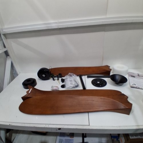 OMBRIN CEILING FAN, WITHOUT LIGHT, WITH REMOTE, ALEXA GOOGLE APP SUPPORTED, 3 BLADE - 72" - DARK WALNUT (MODEL: OMB-FL-SMWD-CA) image 2