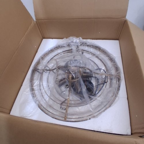 WELLMET CRYSTAL CHANDELIER WITH 6 LIGHTS ADJUSTABLE HANGING LIGHT FIXTURE BRONZE 20 X 15.57'' (MODEL:DS-CCP002-BRONZE-US) image 2