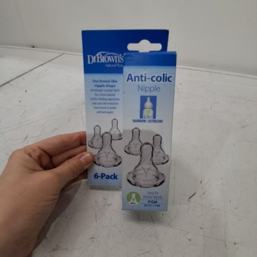 6PK DR. BROWN'S NARROW NIPPLE - Y-CUT (9M+) - CLEAR image 2