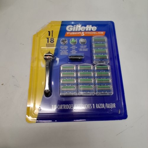 17PC GILLETTE FUSION5 PROGLIDE RAZOR + 16 CARTRIDGES - BLACK image 2