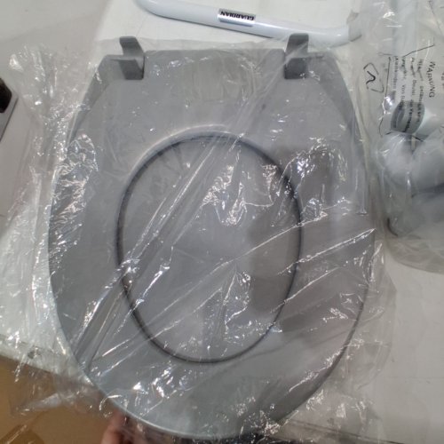 MEDLINE GUARDIAN ALUMINUM BATHROOM CHAIR COMMODE WITH LOCKING CASTERS - 300LB MAX - GREY/WHITE (MODEL: G1-506DWX1) image 4