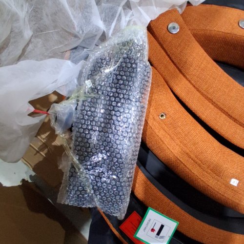 UPHOLSTERED BARREL CHAIR WITH OTTOMAN - ORANGE (MODEL: LJXY25-2208) image 5