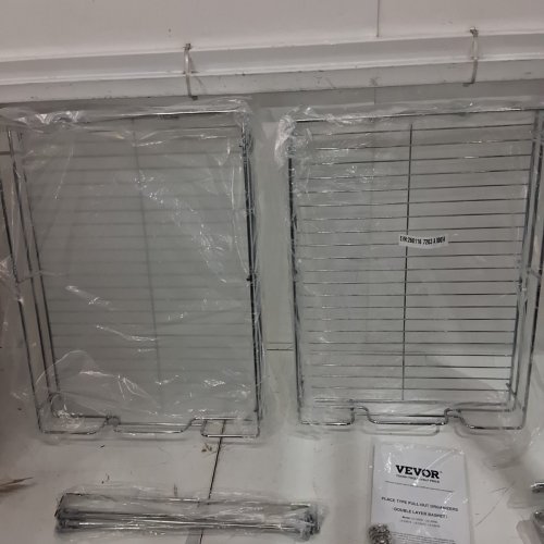 VEVOR 2-TIER WIRE PULL OUT CABINET UNDER SINK ORGANIZER - 12" X 21" (MODEL: LX-C9359) image 4