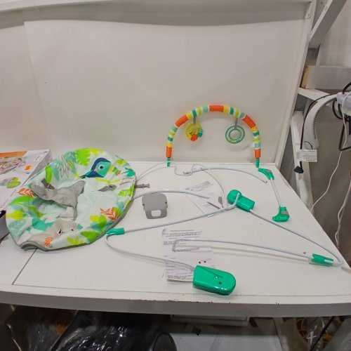 BRIGHT STARS VIBRATING BOUNCER WITH TOY BAR - RAINFOREST VIBES (MODEL:12227) image 2