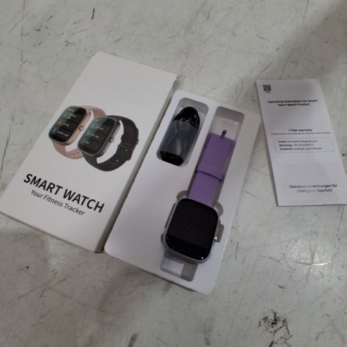 ADULT'S WATERPROOF BLUETOOTH SMART WATCH - 1.85" SCREEN - LIGHT PURPLE image 2