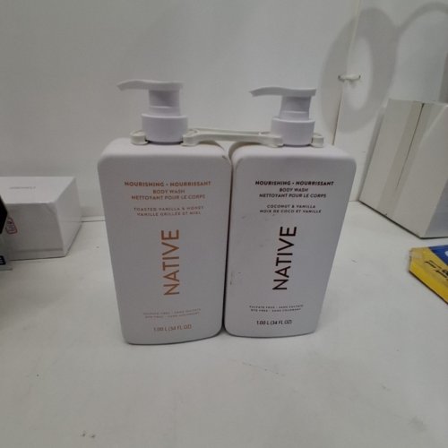 2PC NATIVE NOURISHING BODY WASH - COCONUT & VANILLA/ TOASTED VANILLA HONEY- 1L/EACH image 3
