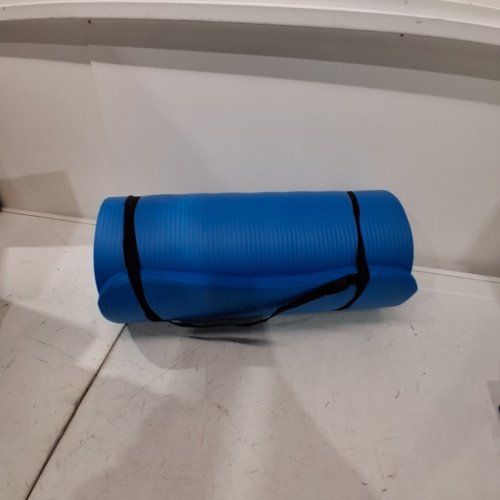 AMAZON BASICS THICK EXERCISE YOGA MAT - 74" X 24" X1" - BLUE image 2